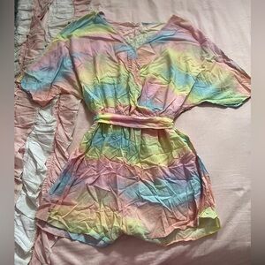 Forever 21 pastel beach cover up